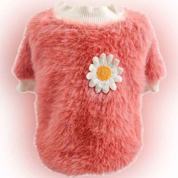 🌟NWT! Petcircle Daisy Fuzzy Dog Sweater! - Picture 1 of 9